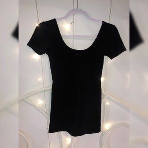 Black short sleeve top